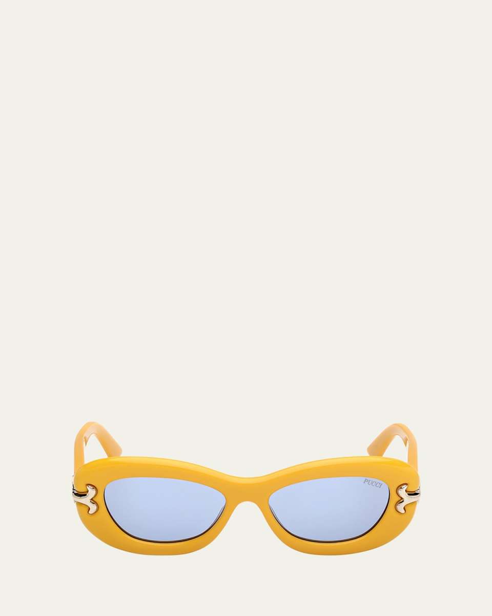 Filigree Acetate Round Sunglasses